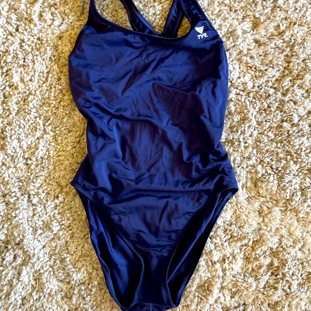 TYR one piece swimsuit navy LIKE NEW